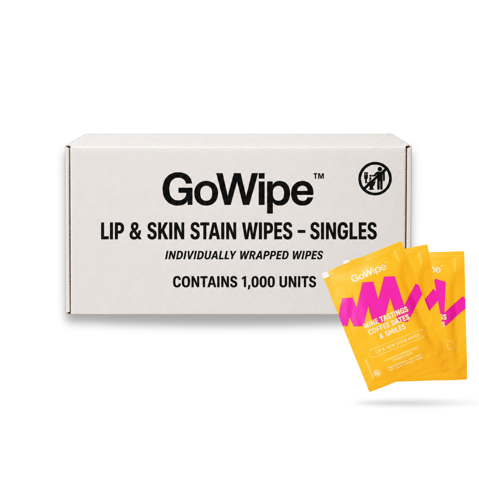 LIP & SKIN STAIN WIPES BULK WIPES