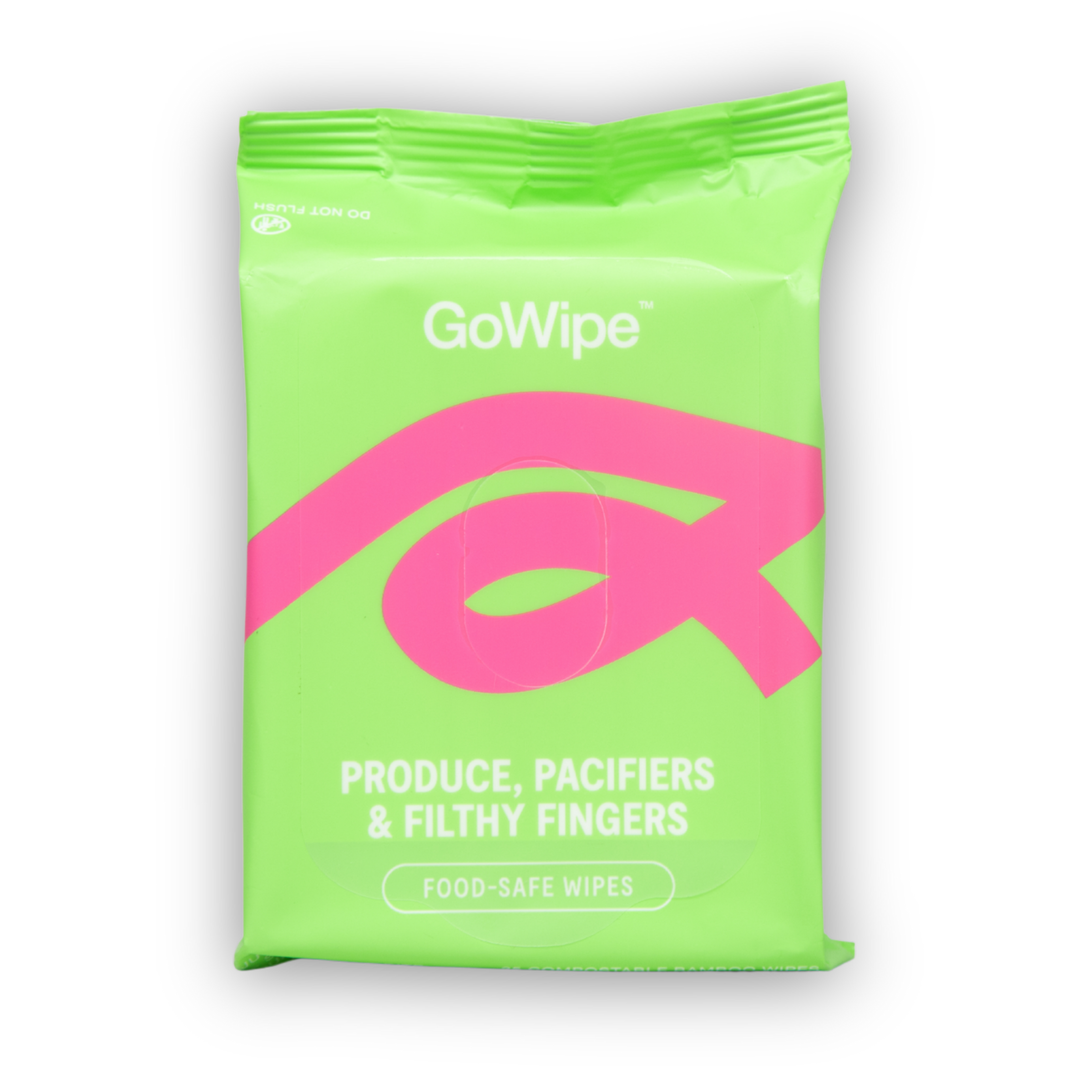 GoWipe Food-Safe Wipes 25 pack for fruits, vegetables, pacifiers, utensils, and food-safe cleanups