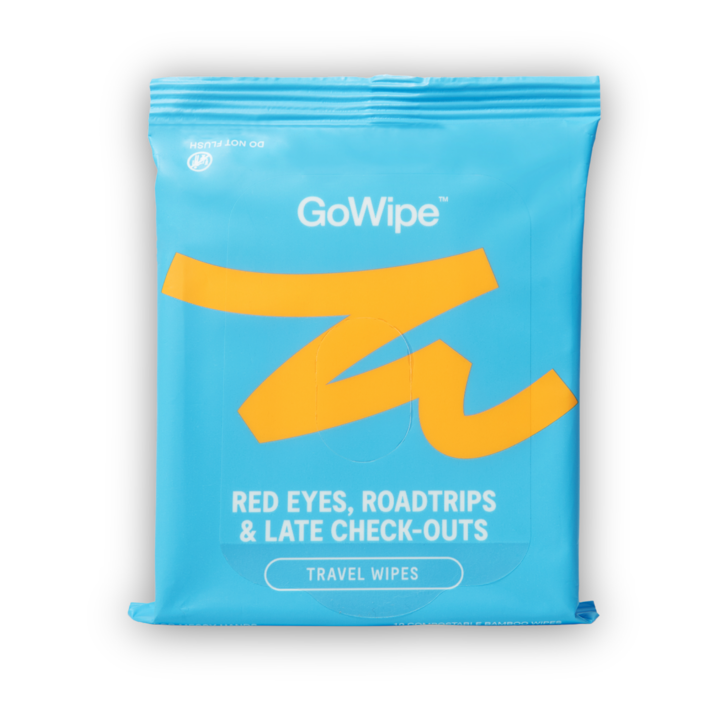 GoWipe Travel Wipes for hands, face, tray tables, screens, and messy surfaces