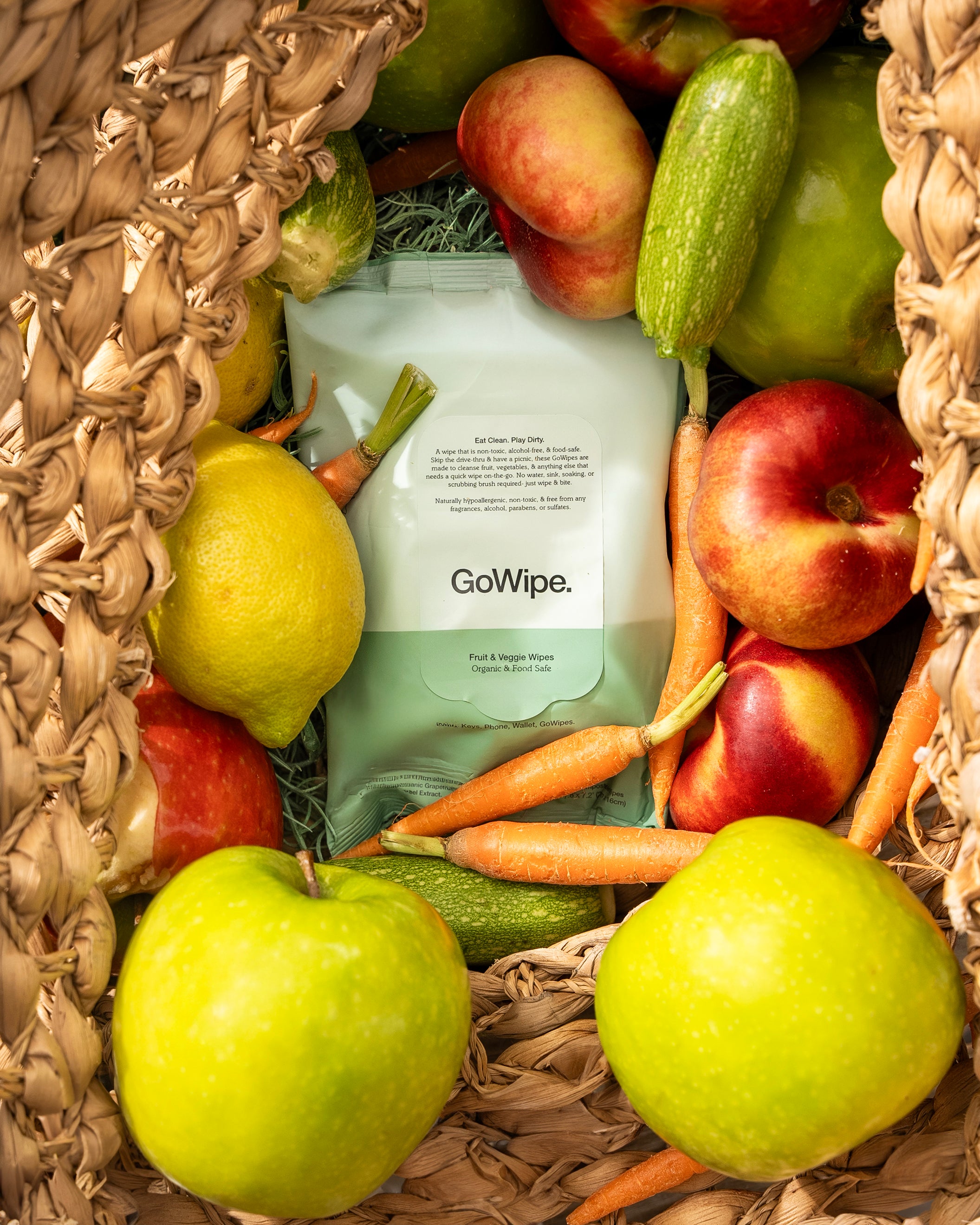 Fruit & Veggie Wipes -Case of 24 packs